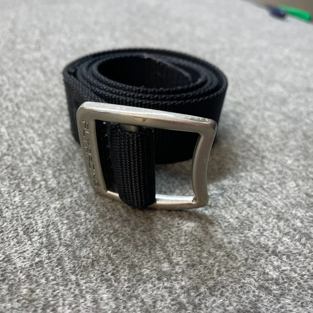 Fly Racing Mens Web Belt Black Nylon Adjustable Metal Buckle Bottle Opener 44in